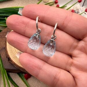 Retired Rare Genuine Pandora Sterling Silver Blue Faceted Beauty Murano